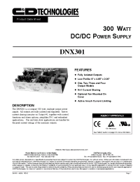 Datasheet DNX301 manufacturer C&D