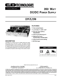 Datasheet DNX350-U4C manufacturer C&D