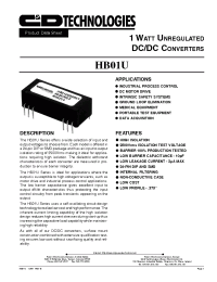 Datasheet HB01U05S15 manufacturer C&D