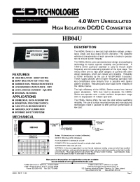 Datasheet HB04U05S05 manufacturer C&D