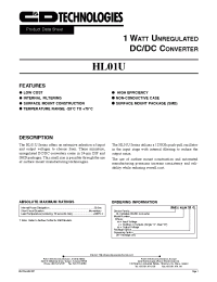 Datasheet HL01U05D05 manufacturer C&D