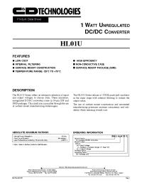 Datasheet HL01U05D15 manufacturer C&D