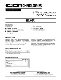 Datasheet HL02U12S12Y manufacturer C&D