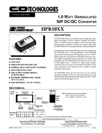 Datasheet HPR1002 manufacturer C&D