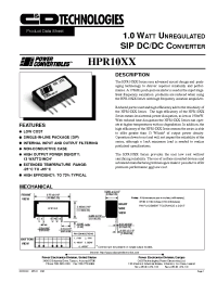 Datasheet HPR1015 manufacturer C&D