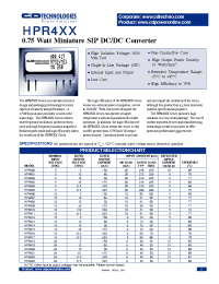 Datasheet HPR400 manufacturer C&D