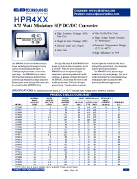 Datasheet HPR403 manufacturer C&D