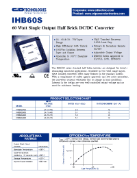 Datasheet IHB60S2403 manufacturer C&D