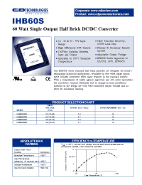 Datasheet IHB60S2405 manufacturer C&D