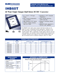 Datasheet IHB60T240312 manufacturer C&D