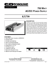 Datasheet KX750-F1C manufacturer C&D