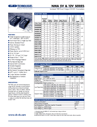 Datasheet NMA0505S manufacturer C&D