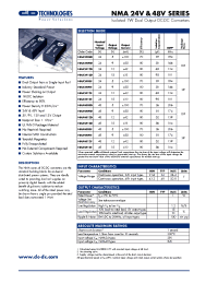 Datasheet NMA2409D manufacturer C&D
