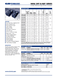 Datasheet NMA2415D производства C&D