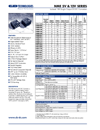 Datasheet NME0509D manufacturer C&D