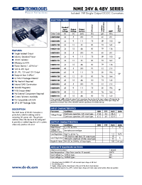 Datasheet NME4805S manufacturer C&D
