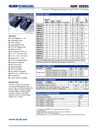 Datasheet NMF0505D manufacturer C&D