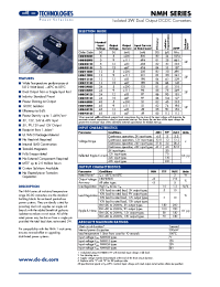 Datasheet NMH05055 manufacturer C&D