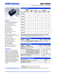Datasheet NMJ0505S manufacturer C&D