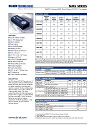 Datasheet NMS0505 manufacturer C&D