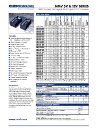 Datasheet NMV0505D manufacturer C&D