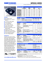 Datasheet NPH25S4805I manufacturer C&D