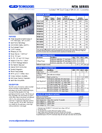 Datasheet NTA0509M-R производства C&D