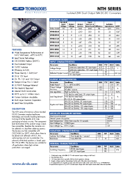 Datasheet NTH0509M manufacturer C&D