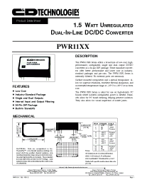 Datasheet PWR1101 manufacturer C&D