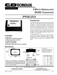 Datasheet PWR1203 manufacturer C&D