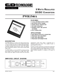 Datasheet PWR1546A manufacturer C&D