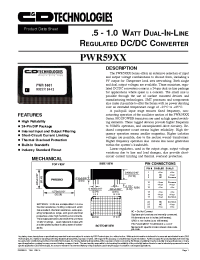 Datasheet PWR5901 manufacturer C&D