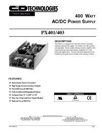 Datasheet PX401-U4J manufacturer C&D