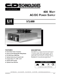 Datasheet SX400-U1D manufacturer C&D