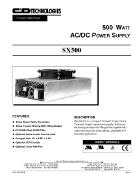 Datasheet SX500-U1A manufacturer C&D