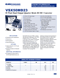 Datasheet VSX50MD23 manufacturer C&D