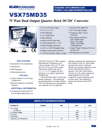 Datasheet VSX75MD35 manufacturer C&D