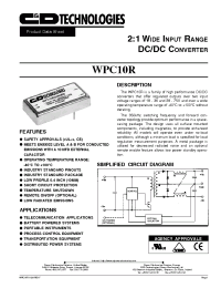 Datasheet WPC10R24D05N manufacturer C&D