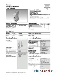 Datasheet DBA52CM24 производства Carlo Gavazzi