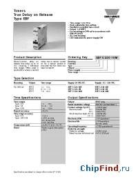 Datasheet EBFC23010M manufacturer Carlo Gavazzi