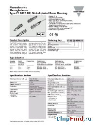 Datasheet ET1820-1 manufacturer Carlo Gavazzi