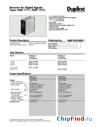 Datasheet GAD1111800 manufacturer Carlo Gavazzi