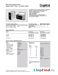 Datasheet GPD1901115 manufacturer Carlo Gavazzi