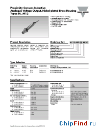 Datasheet IA12ASC05AK-K manufacturer Carlo Gavazzi