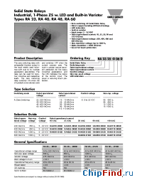 Datasheet RA4050-D08D manufacturer Carlo Gavazzi
