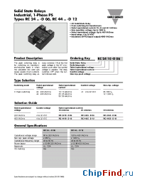 Datasheet RC4410-D12 manufacturer Carlo Gavazzi