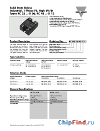 Datasheet RC4810-D12 manufacturer Carlo Gavazzi