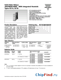 Datasheet RJ1A60D30U manufacturer Carlo Gavazzi