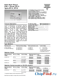 Datasheet RP1A23D6M1 производства Carlo Gavazzi