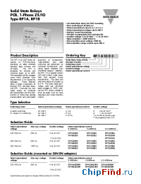 Datasheet RP1B48D6 manufacturer Carlo Gavazzi